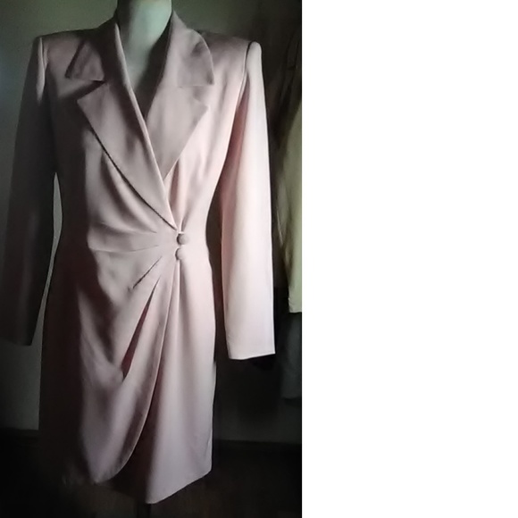 Jones New York Pink Crepe True Wrap Dress Size 4 - Picture 2 of 9